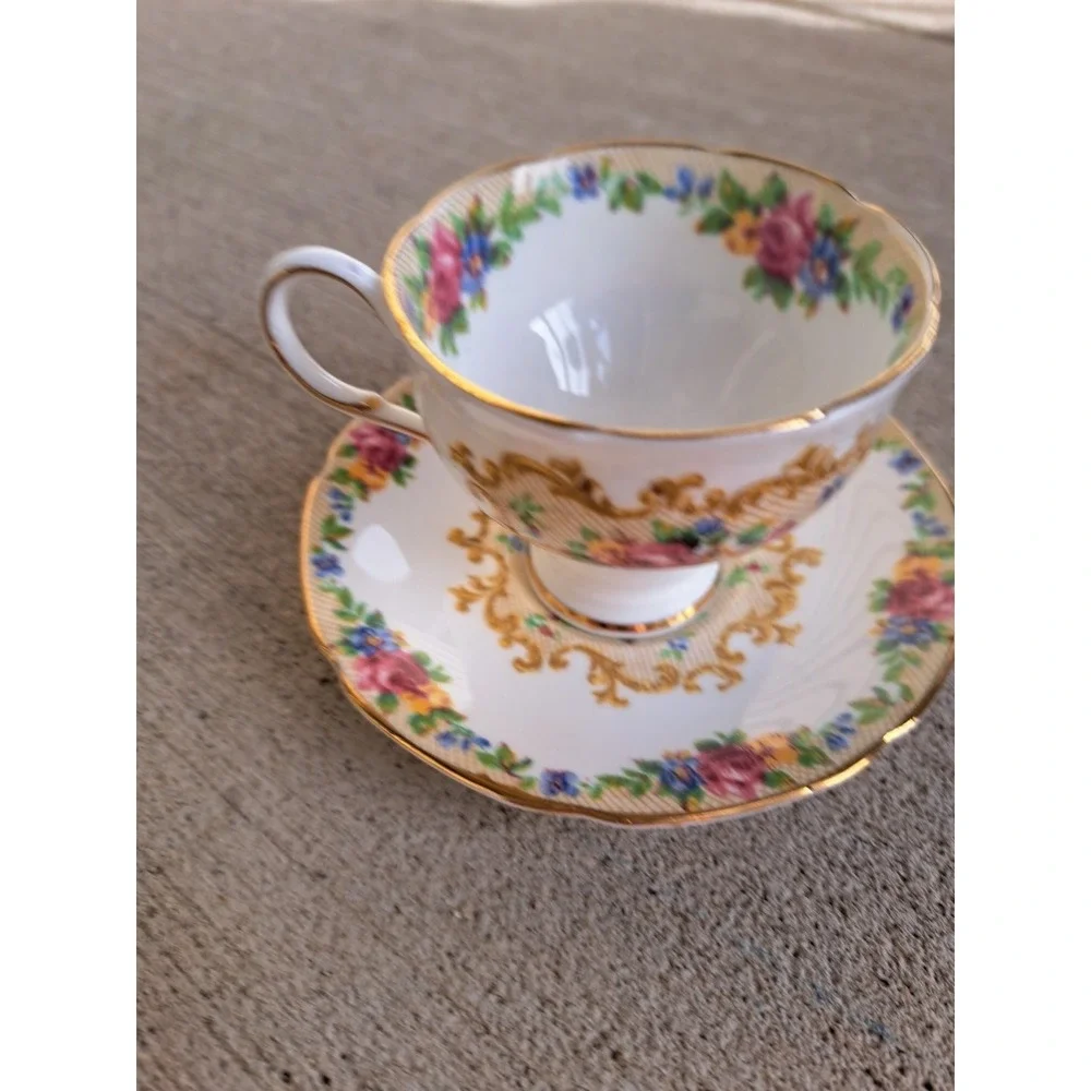 Paragon By Appointment Fine Bone China England Regd Manuel Coffee Cup & Sauser